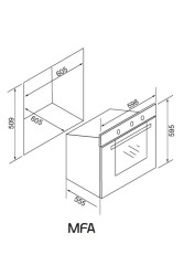 ALVEUS MFA 630 SİYAH ANKASTRE FIRIN - 4